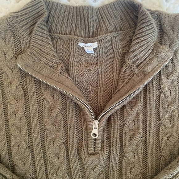 Green half zip knit sweater - Picture 5 of 6